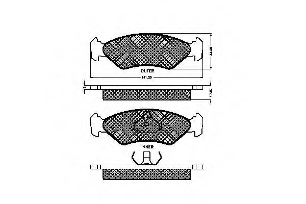 FORD 6 188 427 Комплект гальмівних колодок, дискове гальмо