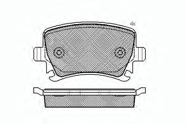 VW 1K0698451F Комплект гальмівних колодок, дискове гальмо