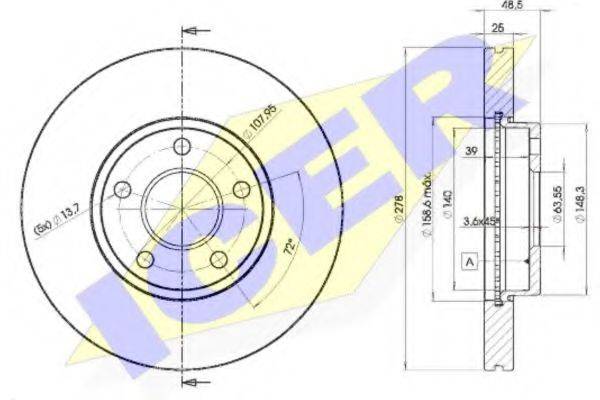 LUCAS ENGINE DRIVE DF4465 гальмівний диск