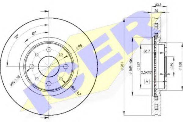 LUCAS CAV DF4377 гальмівний диск