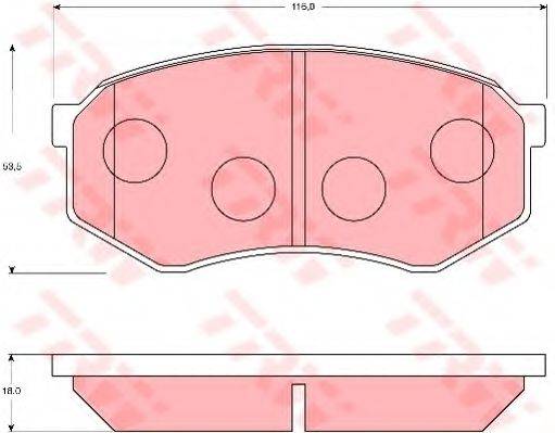 TOYOTA N9118L064 Комплект гальмівних колодок, дискове гальмо