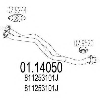 CISAM 181601 Труба вихлопного газу