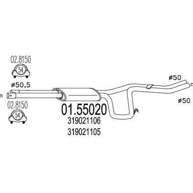 TIMAX 260672 Середній глушник вихлопних газів