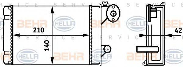 VW 667 819 121 A Теплообмінник, опалення салону