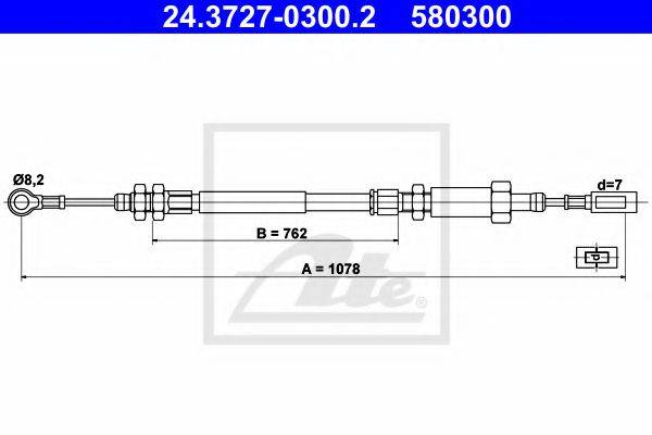 PEX 4.1793 Трос, стоянкова гальмівна система