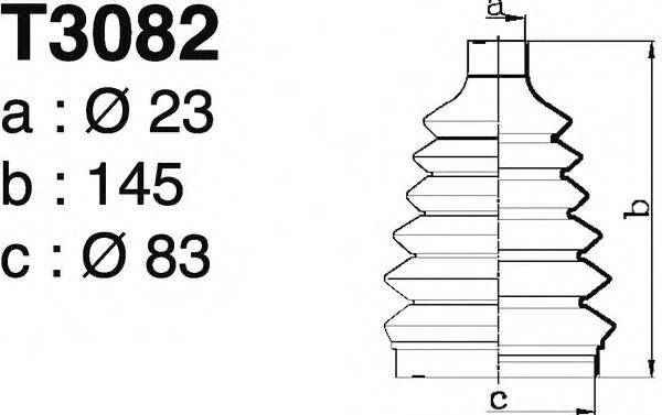 DEPA T3082 Комплект пильника, приводний вал