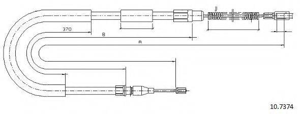 PEX 41503 Трос, стоянкова гальмівна система