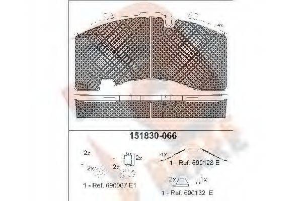 R BRAKE 29271 Комплект гальмівних колодок, дискове гальмо