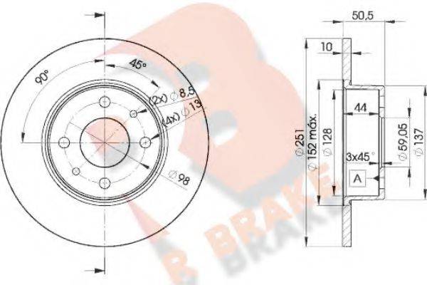 R BRAKE 78RBD24070