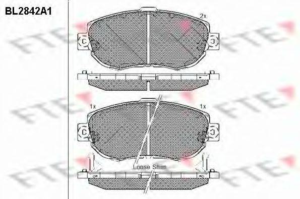LEXUS 0446550110 Комплект гальмівних колодок, дискове гальмо