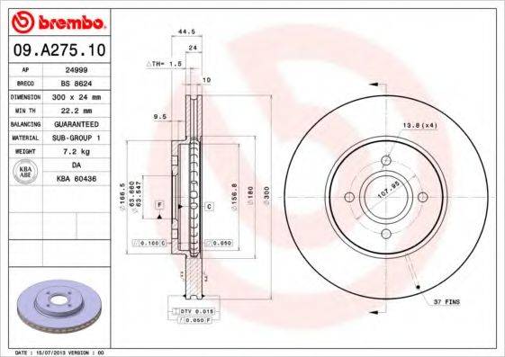 BREMBO 09.A275.10